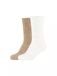 CAMANO | Chaussettes douillettes pour femmes Cosy, lot de 2 | Camel