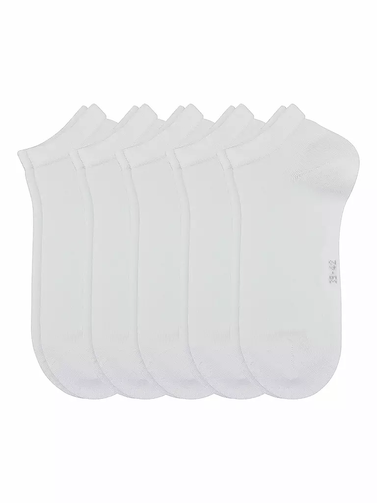 CAMANO | Chaussettes sneaker, lot de 5 | Blanc
