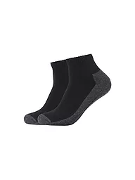 CAMANO | Chaussettes courtes de sport pour femmes Quarter Coolmax, paquet de 2 | Noir