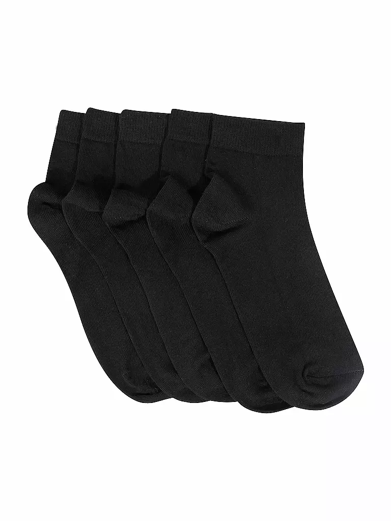 CAMANO | Socquettes CA-Soft Quarter, lot de 5 | Noir