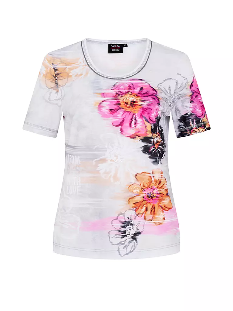 CANYON | Damen T-Shirt Blumen | Rose vif