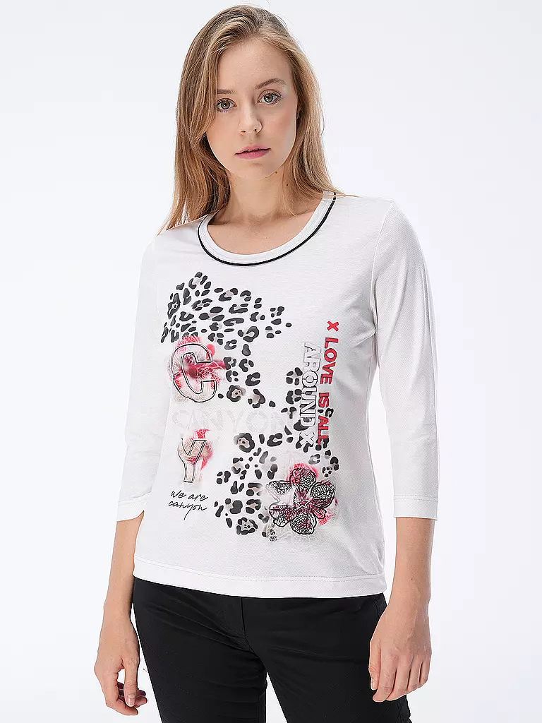 CANYON | Damen T-Shirt Leo Print | Blanc