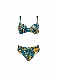 CHARMLINE | Damen Bikini Satin Fruits | Pétrole