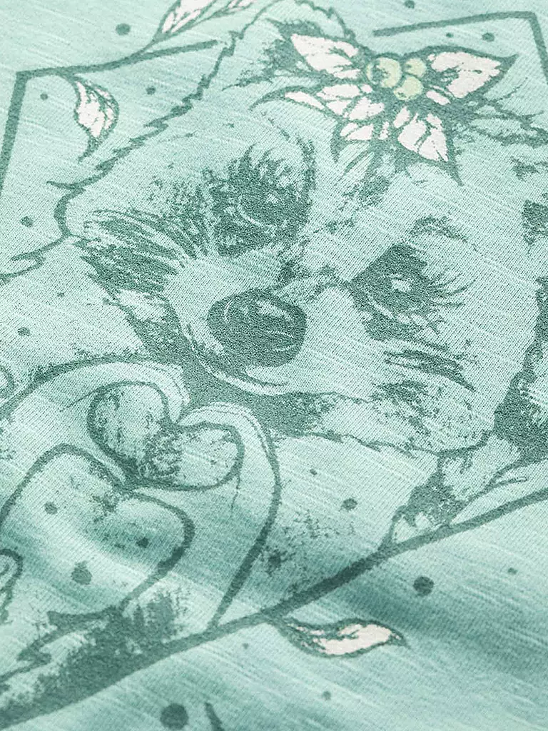 CHILLAZ | Damen Klettershirt Gandia Little Bear Heart | Vert clair