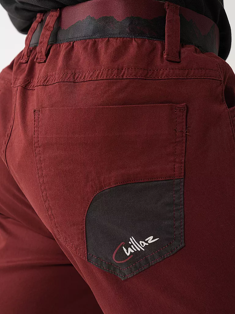 CHILLAZ | Herren Kletterhose Wilder Kaiser | Rouge foncé