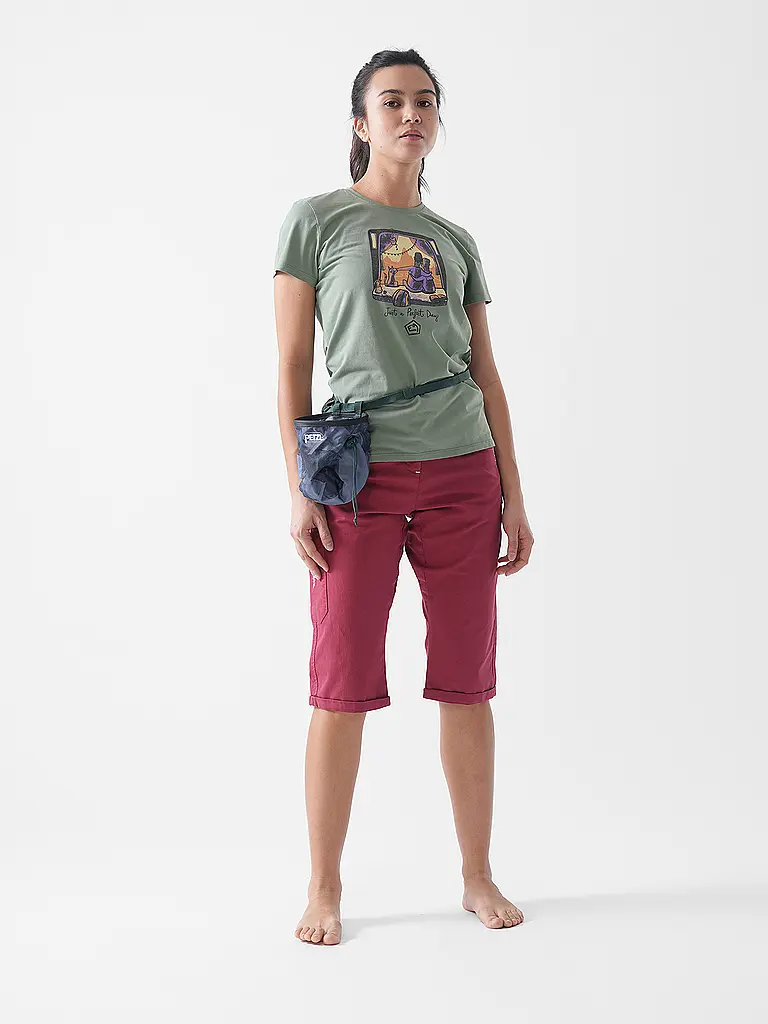 CHILLAZ | Short d'escalade Jessy 3/4 pour femmes | Rouge