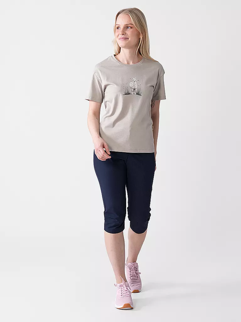 CHILLAZ | T-shirt d'escalade Alpaca Meadow pour femmes | Beige