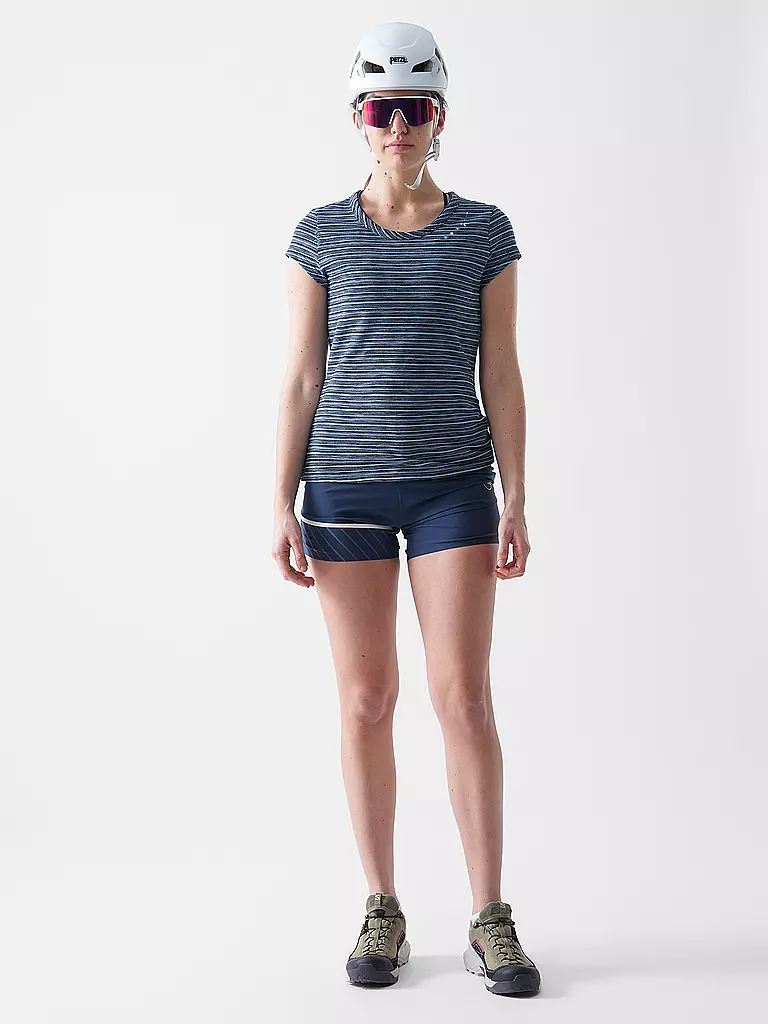 CHILLAZ | T-shirt d'escalade femme Fancy Flower | Bleu foncé