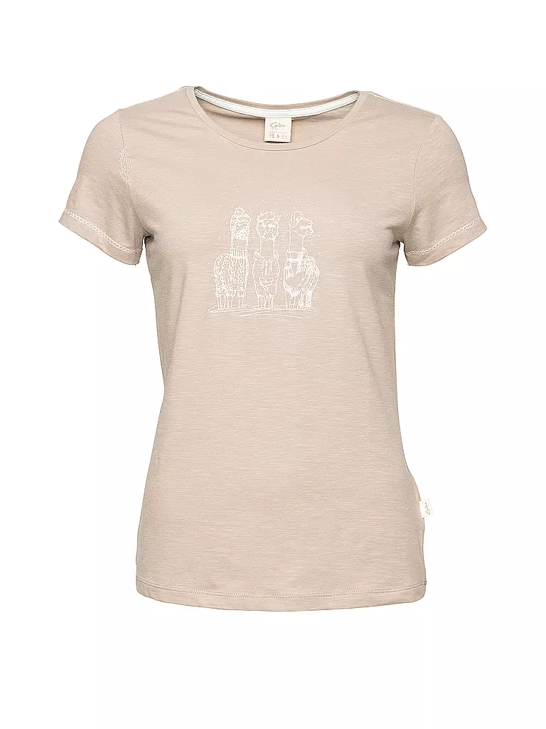 CHILLAZ | T-shirt d'escalade femme Gandia Alpaca Gang | Marron clair