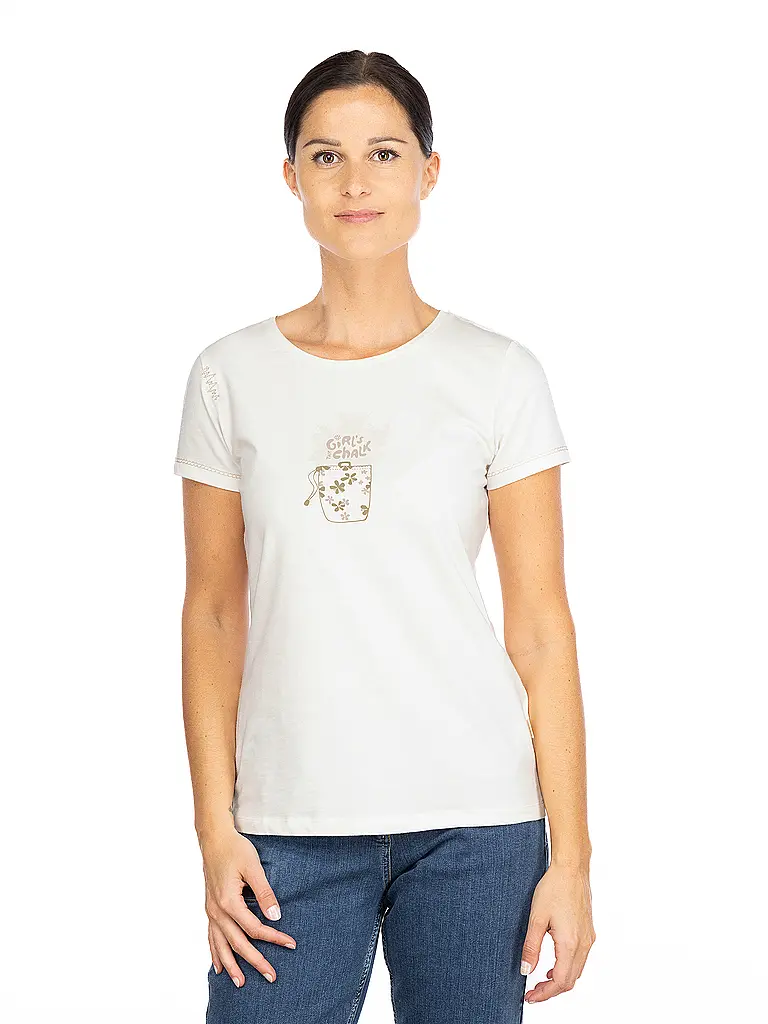 CHILLAZ | T-shirt d'escalade Gandia Talk Chalk pour femmes | Blanc