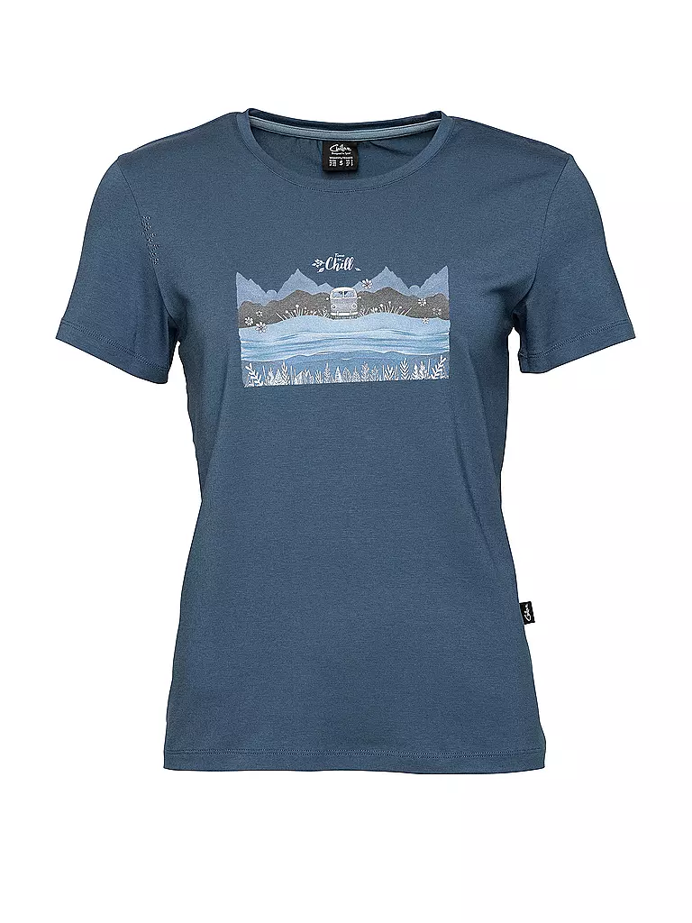 CHILLAZ | T-shirt d'escalade pour femmes Iseo Time to Chill | Bleu foncé
