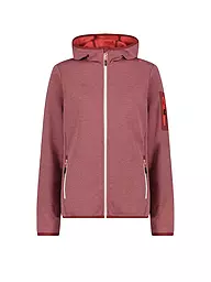 CMP | Damen Fleecejacke Jacquard Knitted Hoodie | Rouge foncé