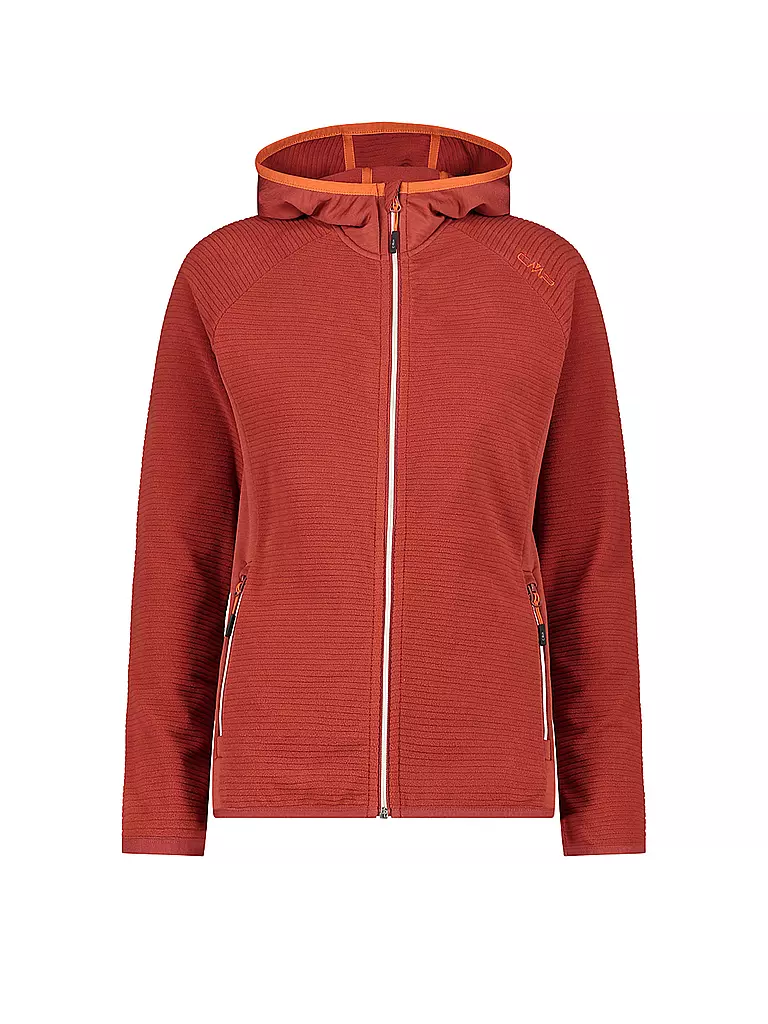 CMP | Damen Fleecejacke Stretch Hoodie | Rouge foncé
