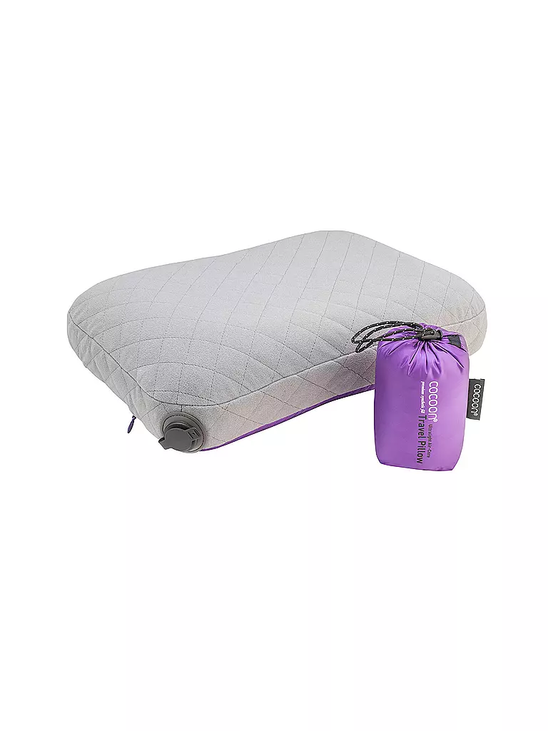 COCOON | Oreiller de voyage Air-Core Pillow Ultralight L | Lilas