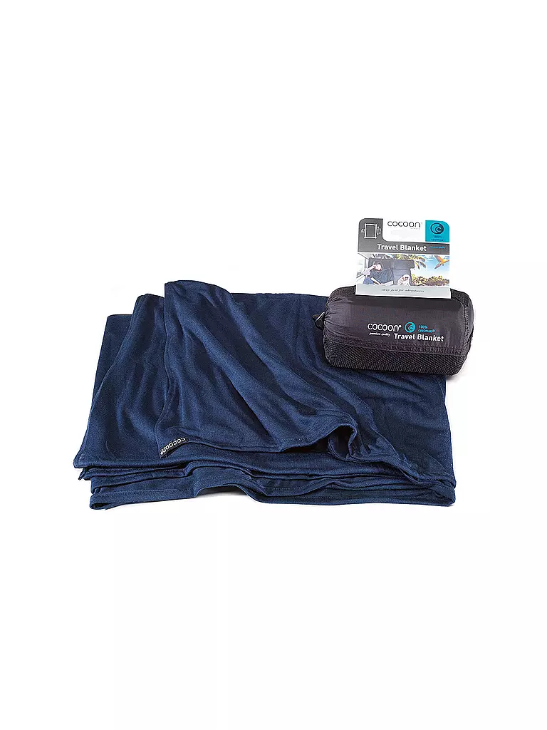 COCOON | Reisedecke Travel Blanket Coolmax | Bleu foncé