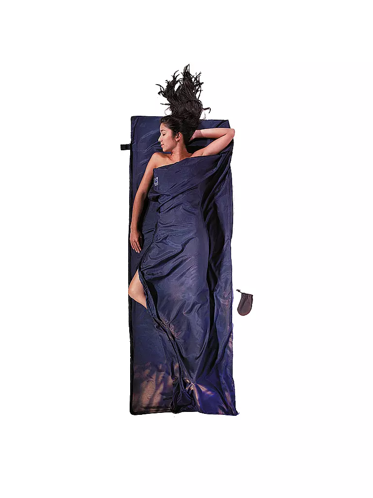 COCOON | Reiseschlafsack Travelsheet Seide/Baumwolle 14,5x7,5cm 220g | Bleu