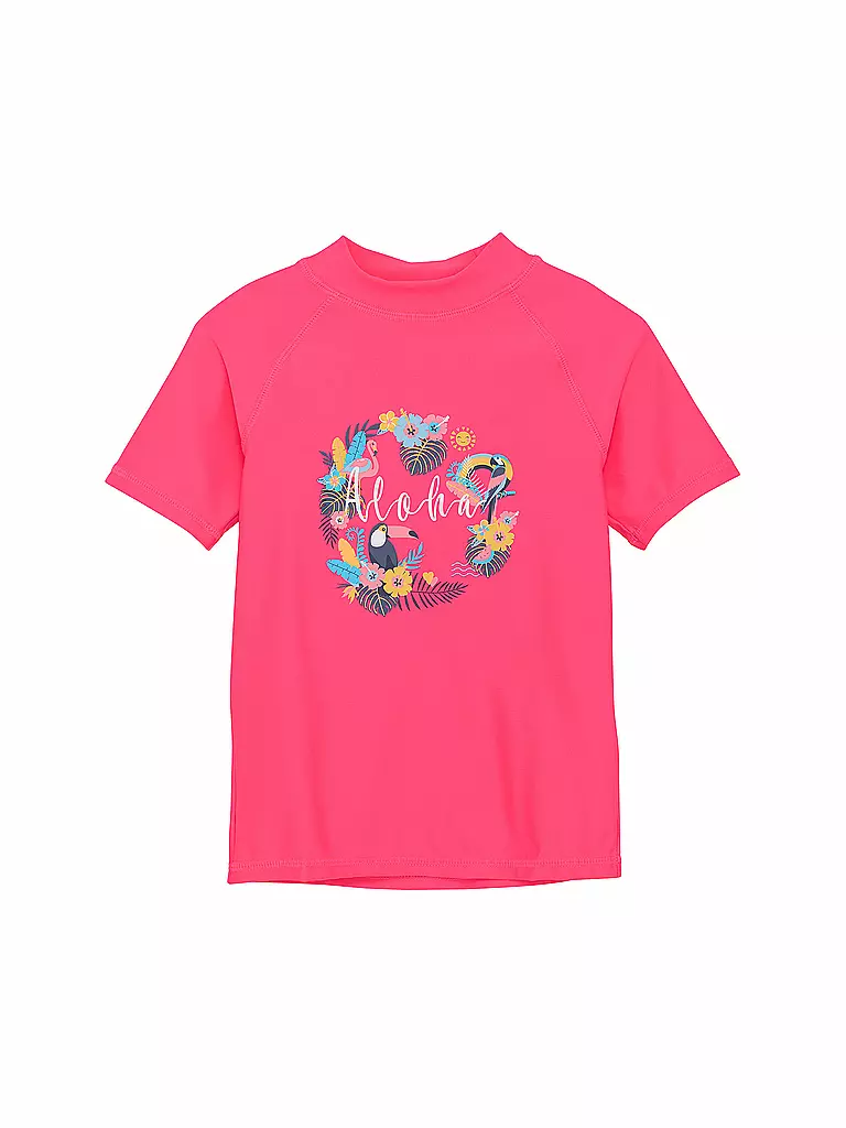 COLOR KIDS | Beachshirt imprimé pour fille | Rose vif