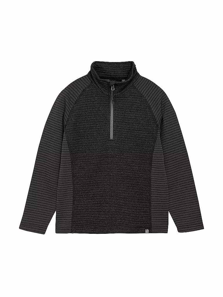 COLOR KIDS | Sous-pull zippé enfant, pull en polaire rayé | Noir