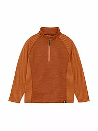 COLOR KIDS | Sous-pull zippé enfant en polaire rayé | Orange