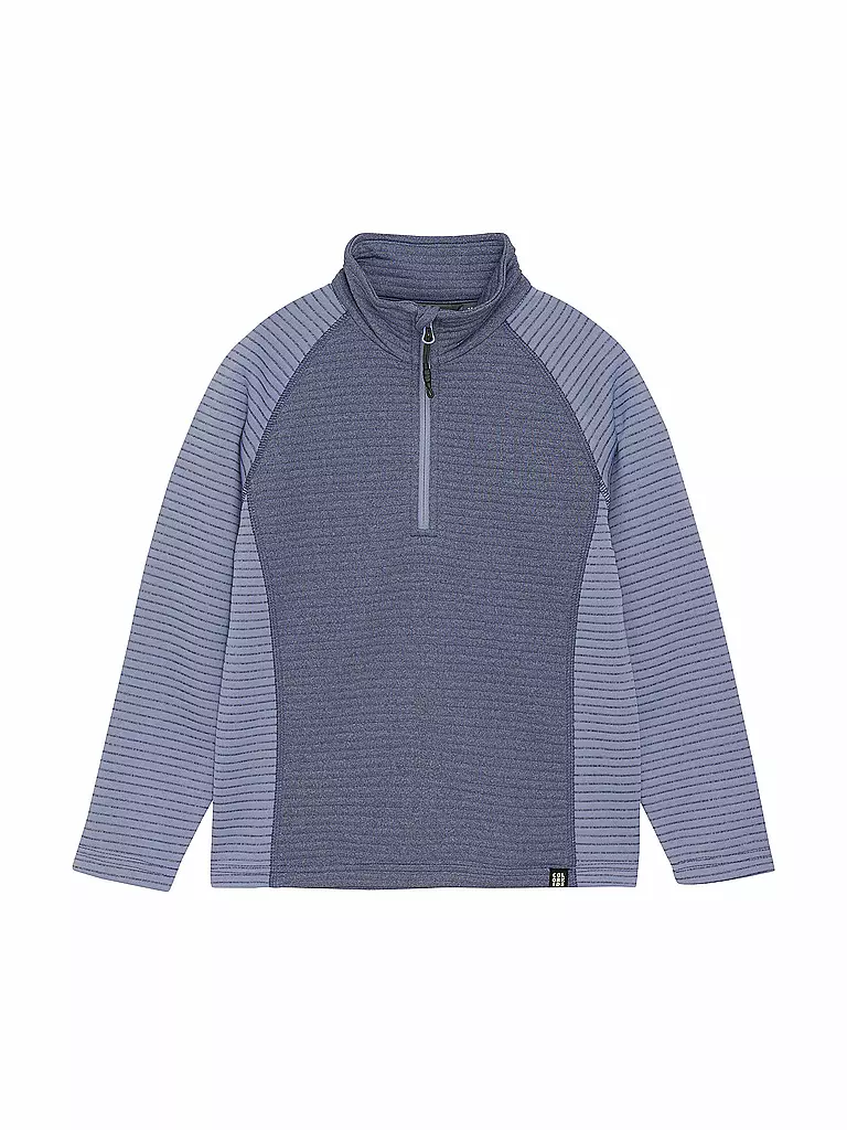 COLOR KIDS | Sous-pull zippé enfant en polaire rayé | Lilas