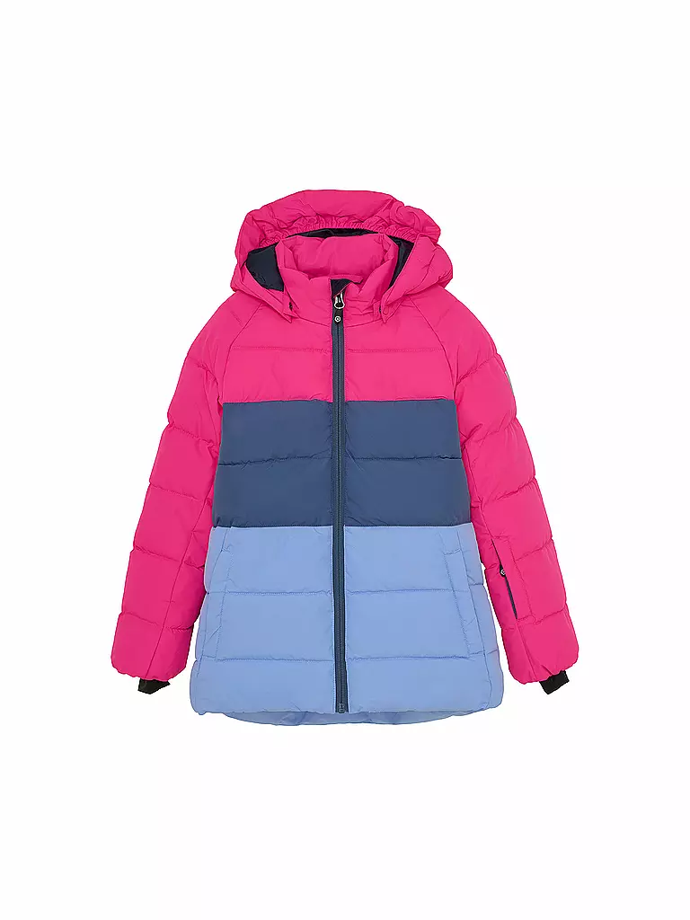 COLOR KIDS | Veste de ski matelassée Colorblock pour fille | Rose vif