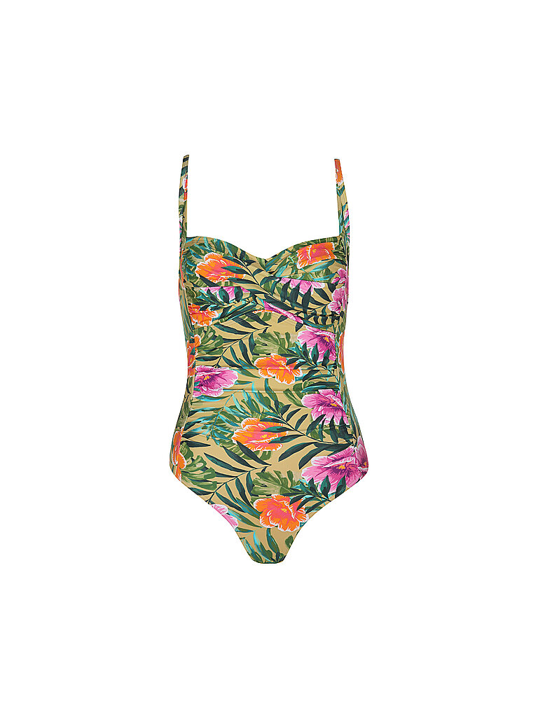 Maillot de bain drapé vert 36