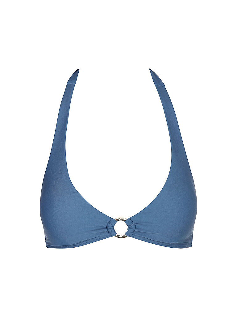 Haut de bikini dos nu avec anneau bleu marine 42