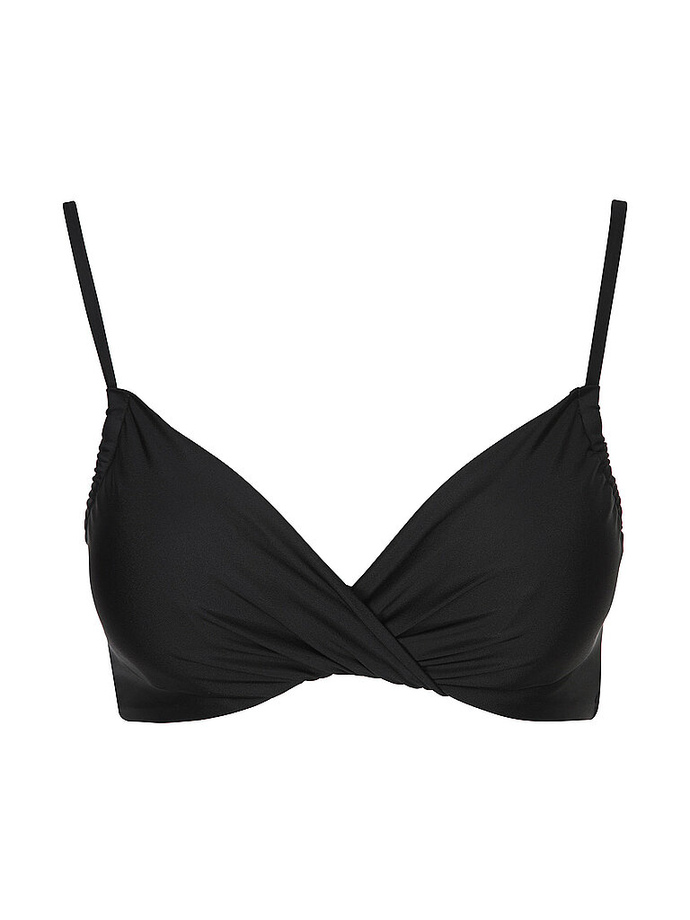 Haut de bikini torsadé noir 40