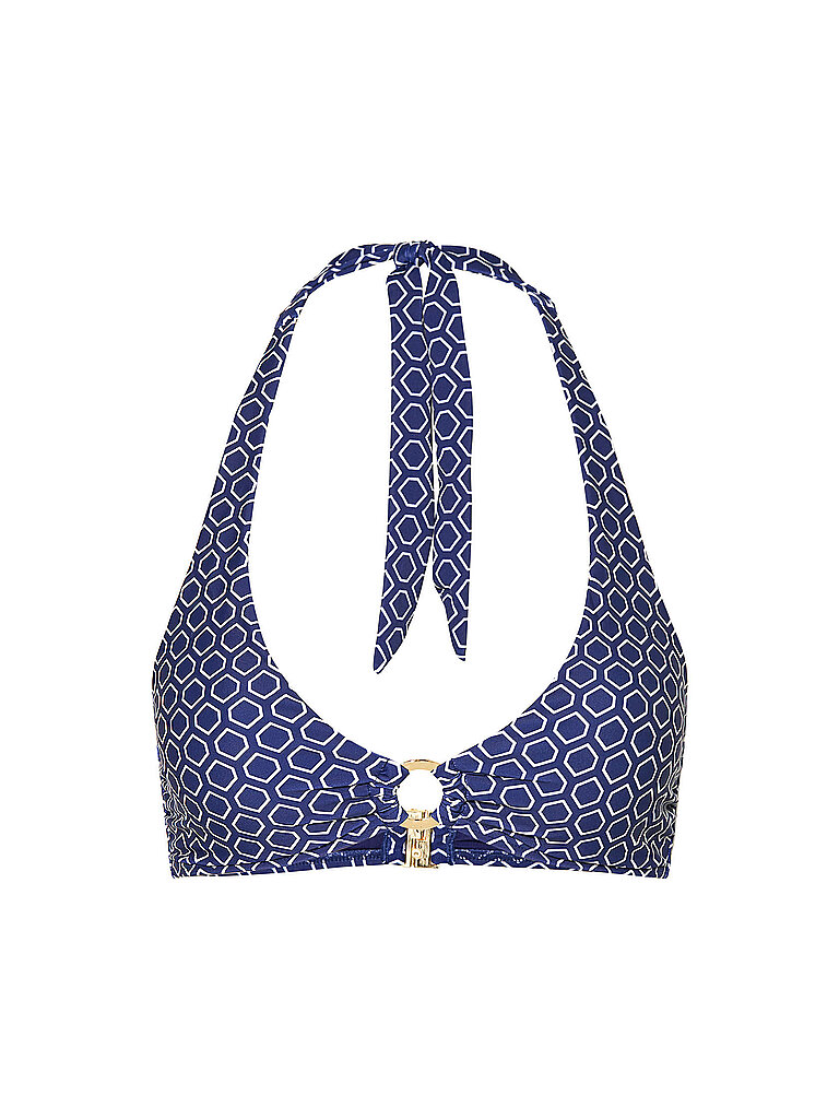 Haut de bikini dos nu avec anneau bleu marine 42