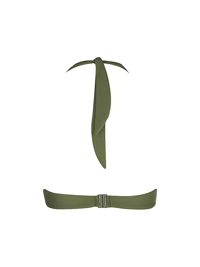 DARLING HARBOUR | Haut de bikini à col américain pour femmes | Olive
