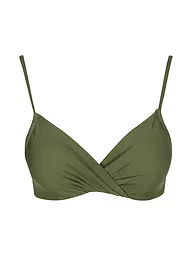 DARLING HARBOUR | Haut de bikini torsadé pour femmes | Olive