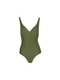 DARLING HARBOUR | Maillot de bain femme col en V | Olive