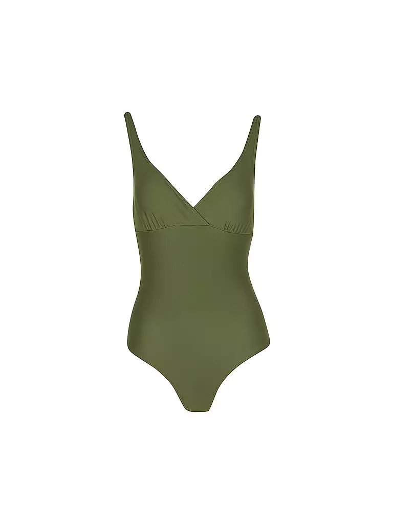 DARLING HARBOUR | Maillot de bain femme col en V | Olive