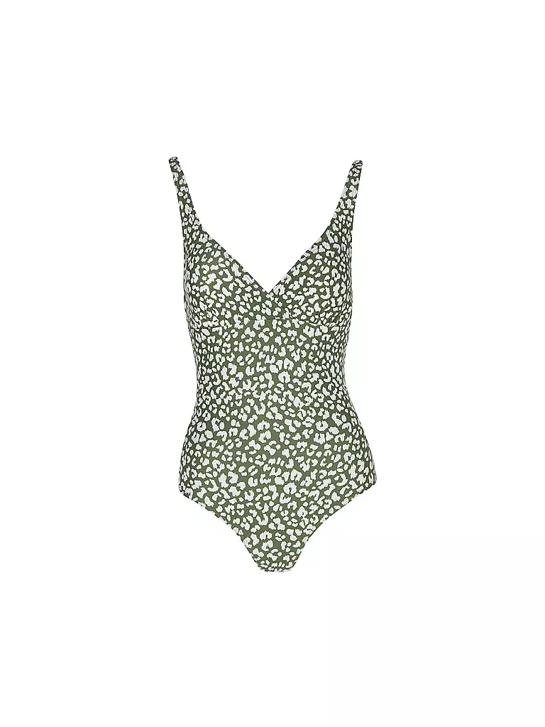 DARLING HARBOUR | Maillot de bain femme col en V | Olive