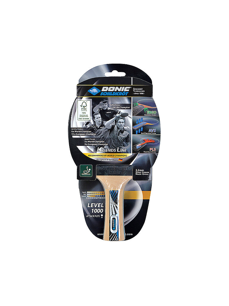 Raquette de tennis de table Legends 1000 FSC noir