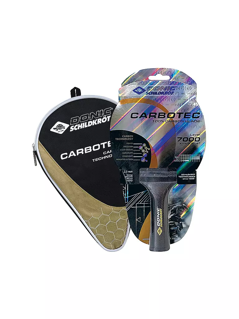 DONIC SCHILDKRÖT | Raquette de tennis de table CarboTec 7000 | Gris