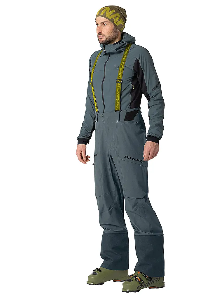 DYNAFIT | Pantalon de ski de randonnée homme Tigard 3L Stretch avec bretelles | Pétrole