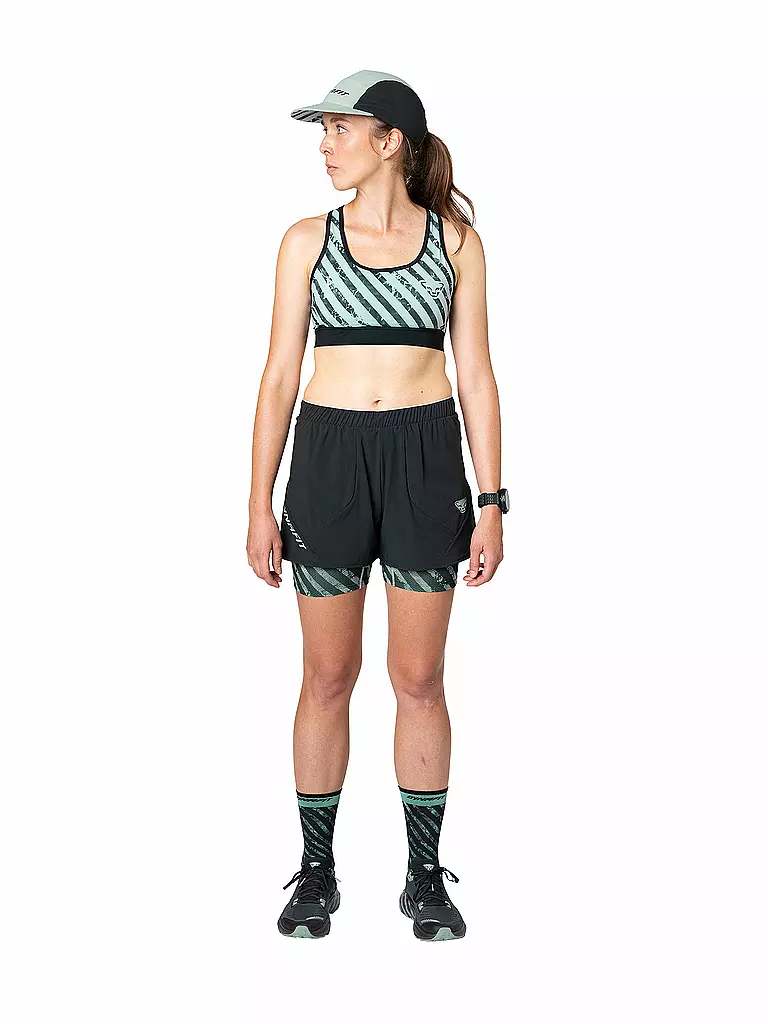 DYNAFIT | Soutien-gorge de sport graphique pour femmes | Vert clair