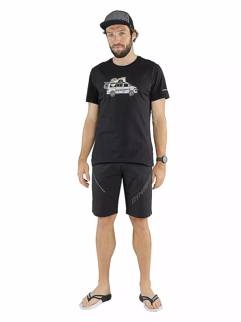 DYNAFIT | T-shirt de randonnée graphique pour hommes | Noir