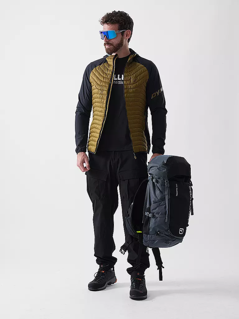 DYNAFIT | Veste hybride homme Transalper à capuche | Moutarde