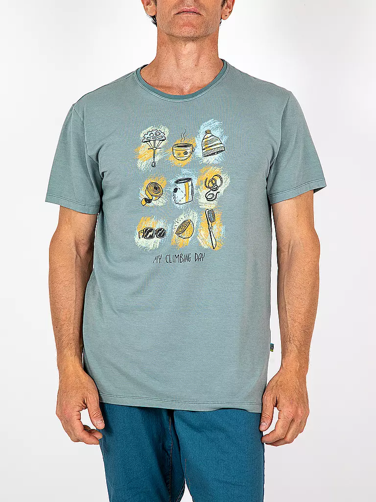 E9 |  Herren Klettershirt Things  | Vert foncé