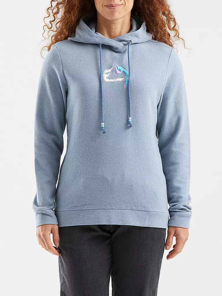 E9 | Damen Kletterhoodie Elvira | Bleu clair