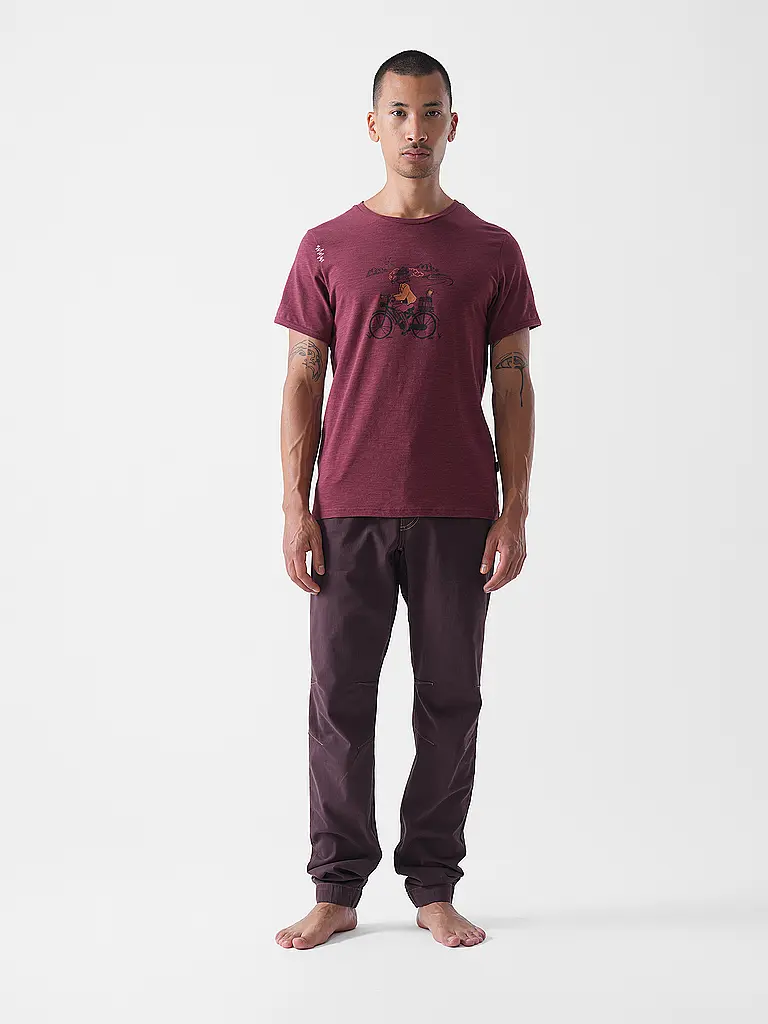 E9 | Pantalon d'escalade homme APE9-BB | Rouge foncé