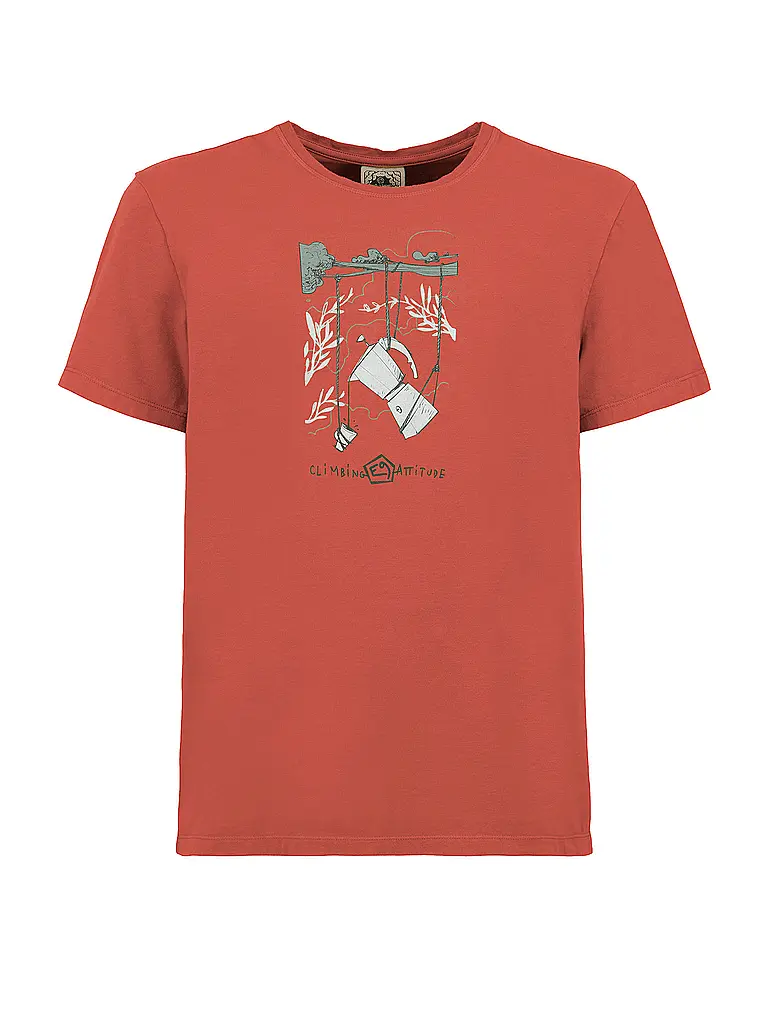 E9 | T-shirt d'escalade Bond pour hommes | Rouge foncé