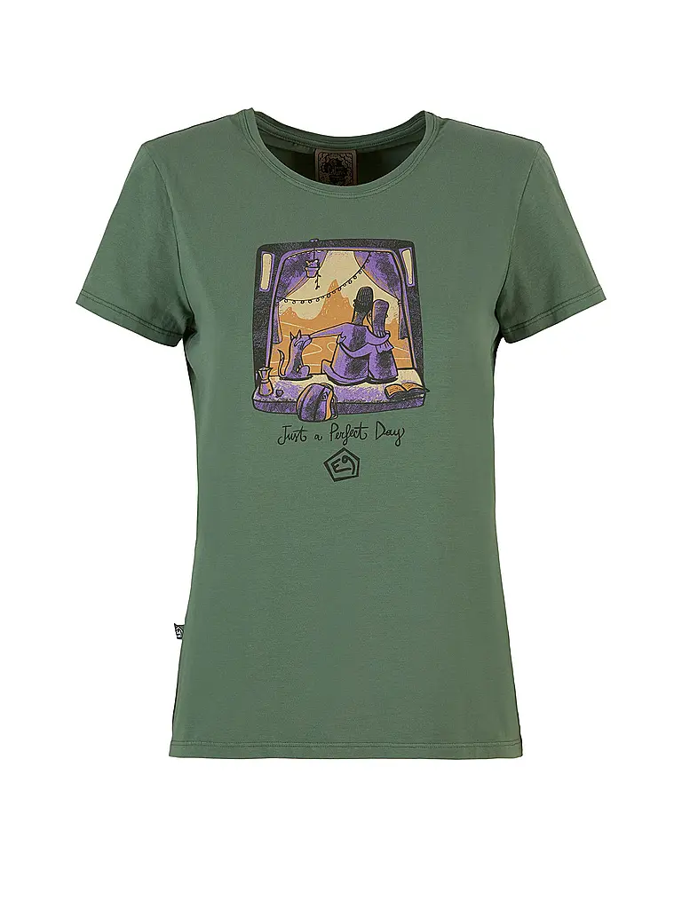 E9 | T-shirt d'escalade femme Sunset | Vert clair