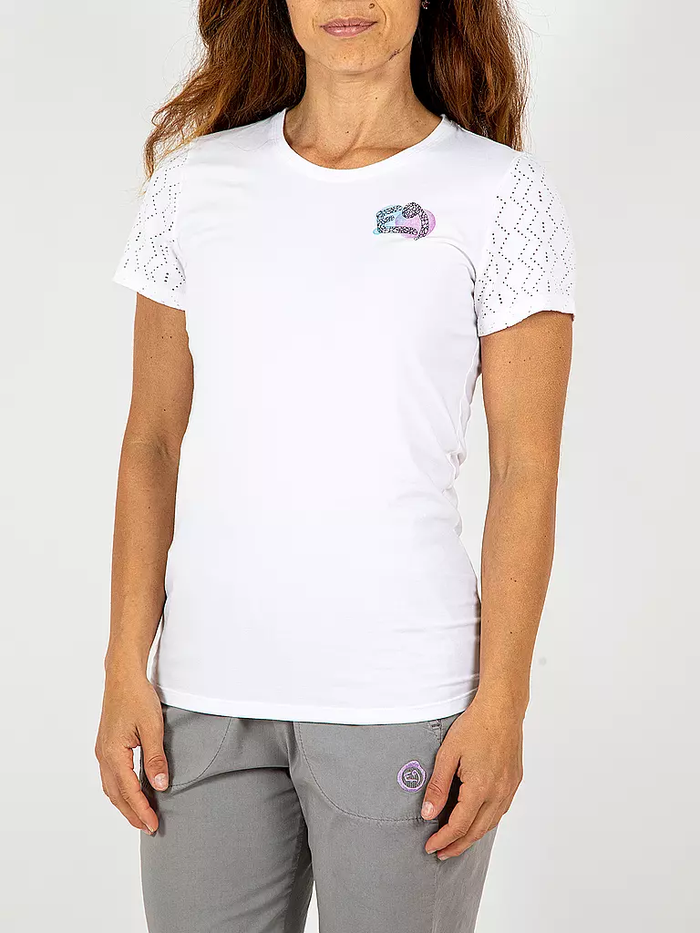 E9 | T-shirt d'escalade Light Ball pour femmes | Blanc