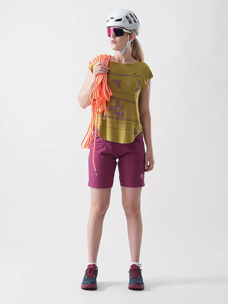 E9 | T-shirt d'escalade pour femmes Pimpi | Moutarde