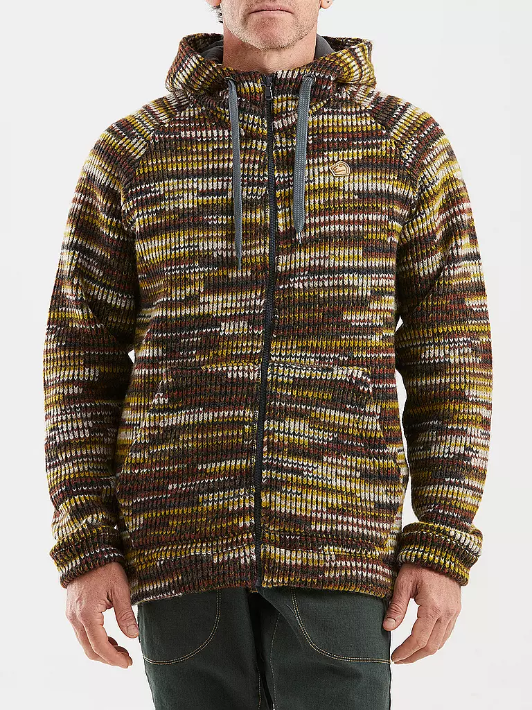 E9 | Veste polaire homme Happy Woolmix à capuche | Marron
