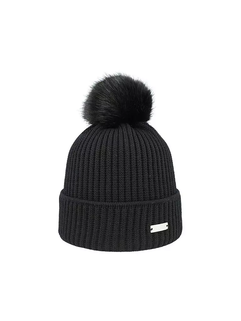 EISGLUT | Bonnet pour femme Shellyl Merino | Noir