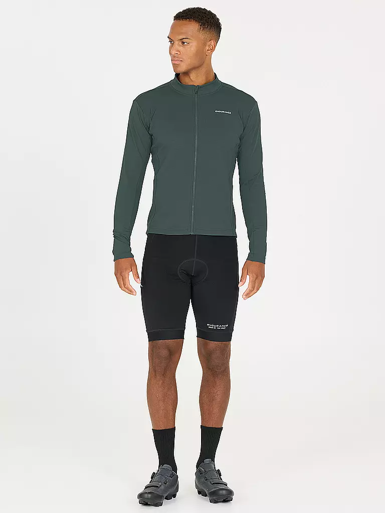 ENDURANCE | Maillot de cyclisme d'hiver pour homme Megah | Vert foncé
